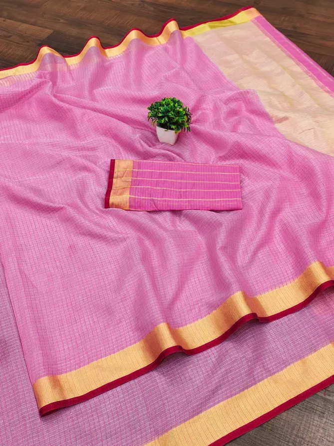 Gc Kota Doriya With Zari Border Daily Wear Saree Wholesale Price In Surat